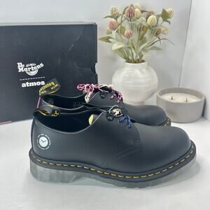 Dr Marten 1461 Atoms Leather Slip Resistant Oxford Shoe Black Men 9 Women 10 NWB